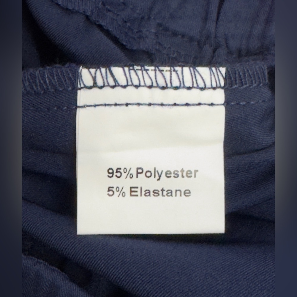 Navy Blue  Women's Wrap Skort Elastic Waist Hidden Side Zipper Medium        NWT - Picture 5 of 6
